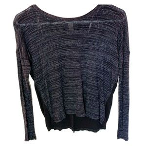Black split back sweater